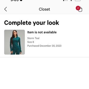 Brand new lululemon define storm teal size 8